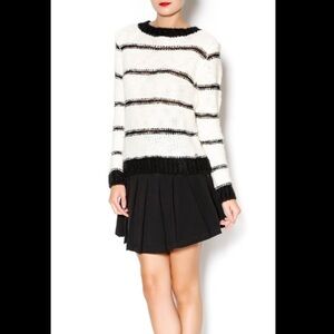 A.L.C. Fuzzy Scoop Neck Long Sleeve Sweater
